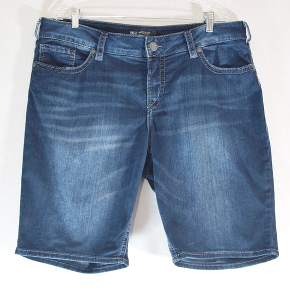 Silver Jeans Pants - Silver Jean Co Suki Mid Bermuda Shorts Size 20